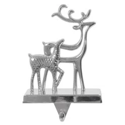 Silver Christmas Stocking Hanger Mantel Shelf Decoration -Christmas Decoration Shop XS6484 1600 1 51641.1574758208.1100.1100