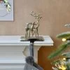Silver Christmas Stocking Hanger Mantel Shelf Decoration -Christmas Decoration Shop XS6484 LS 2 opt