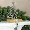 Christmas Stocking Hanger Metal Shape With Faux Wood Base -Christmas Decoration Shop XS6485 LS 1 opt