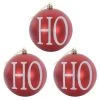 3pk Large HO HO HO Christmas Tree Baubles 10cm Black/Red -Christmas Decoration Shop XS6495 1600 1 67041.1592469906.1100.1100