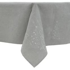 Christmas Reindeer Tablecloths Napkins Diamante Grey Red -Christmas Decoration Shop XS6572 corner 1600 78997.1570025868.1100.1100