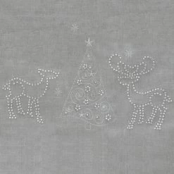 Christmas Reindeer Tablecloths Napkins Diamante Grey Red -Christmas Decoration Shop XS6572 detail 54135.1571051163.1100.1100