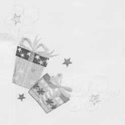 Christmas Presents Tablecloths Napkins White Fabric Embroidery -Christmas Decoration Shop XS6584 detail 60159.1571050814.1100.1100