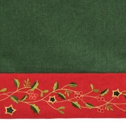 Christmas Holly Tablecloths Napkins Green Red Fabric Cover 11 Christmas Holly Tablecloths Napkins Green Red Fabric Cover -Christmas Decoration Shop XS6596 detail 25471.1571050431.1100.1100