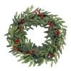 24" Pre Lit Christmas Wreath Fabric Leaves Berries Battery Op -Christmas Decoration Shop XS6676 Main 40340.1602070945.1100.1100