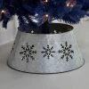 Metal Tin Silver Christmas Tree Skirt Light Up Snowflake -Christmas Decoration Shop XS7115 LS 1 opt