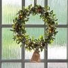 16" Light Up Christmas Wreath Mistletoe Berries Battery Op -Christmas Decoration Shop XS7141 LS 1600 3 opt