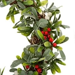 6ft Light Up Christmas Garland Mistletoe Berries Pine Cones -Christmas Decoration Shop XS7142 1600 2 opt