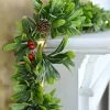 6ft Light Up Christmas Garland Mistletoe Berries Pine Cones -Christmas Decoration Shop XS7142 LS 1600 1 opt