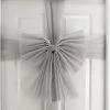Christmas Door Bow Decoration Diamante Tie Red Silver -Christmas Decoration Shop XS7225 4 opt