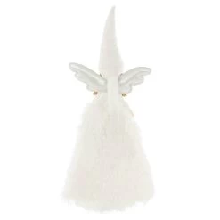 Fabric Christmas Tree Fairy Topper White Silver Long Robe 55cm 10 Fabric Christmas Tree Fairy Topper White Silver Long Robe 55cm -Christmas Decoration Shop XS7245 3 opt