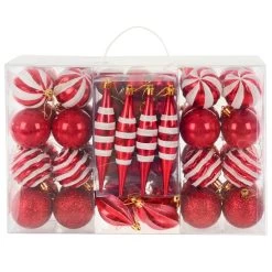 72pc Christmas Tree Baubles Set Mixed Design Decorations -Christmas Decoration Shop XS7259 1 opt
