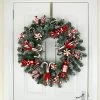 30" Christmas Wreath Candy Canes Sweets Snow Pine Cones -Christmas Decoration Shop XS7272 LS 1 opt