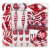 52pc Christmas Tree Baubles Set Mixed Design Red White -Christmas Decoration Shop XS7273 1 opt