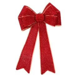 Light Up Christmas Door Bow Decoration Glitter 60cm -Christmas Decoration Shop XS7277 1 opt