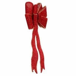 Light Up Christmas Door Bow Decoration Glitter 60cm -Christmas Decoration Shop XS7277 2 opt