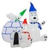 6ft Inflatable Igloo LED Disco Lights Polar Bears Decoration -Christmas Decoration Shop XS7386 1 opt