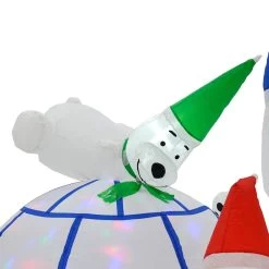 6ft Inflatable Igloo LED Disco Lights Polar Bears Decoration -Christmas Decoration Shop XS7386 5 opt