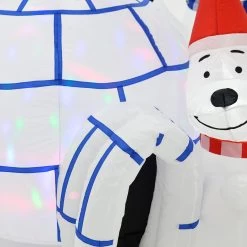 6ft Inflatable Igloo LED Disco Lights Polar Bears Decoration -Christmas Decoration Shop XS7386 6 opt