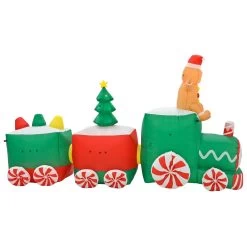 10ft Inflatable Gingerbread Man Train LED Christmas Decoration -Christmas Decoration Shop XS7389 3 opt