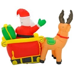 6ft LED Inflatable Santa Sleigh 2 Reindeer Christmas Decoration -Christmas Decoration Shop XS7391 4 opt