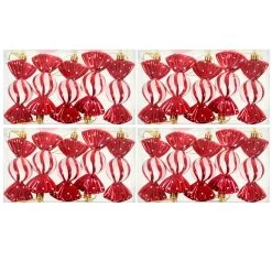 Pack Of 20 Sweetie Baubles Tree Decorations Red White Candy 11cm 7 Pack Of 20 Sweetie Baubles Tree Decorations Red White Candy 11cm -Christmas Decoration Shop XS7466 4 1 opt