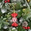 Pack Of 20 Sweetie Baubles Tree Decorations Red White Candy 11cm -Christmas Decoration Shop XS7466 LS 1 opt