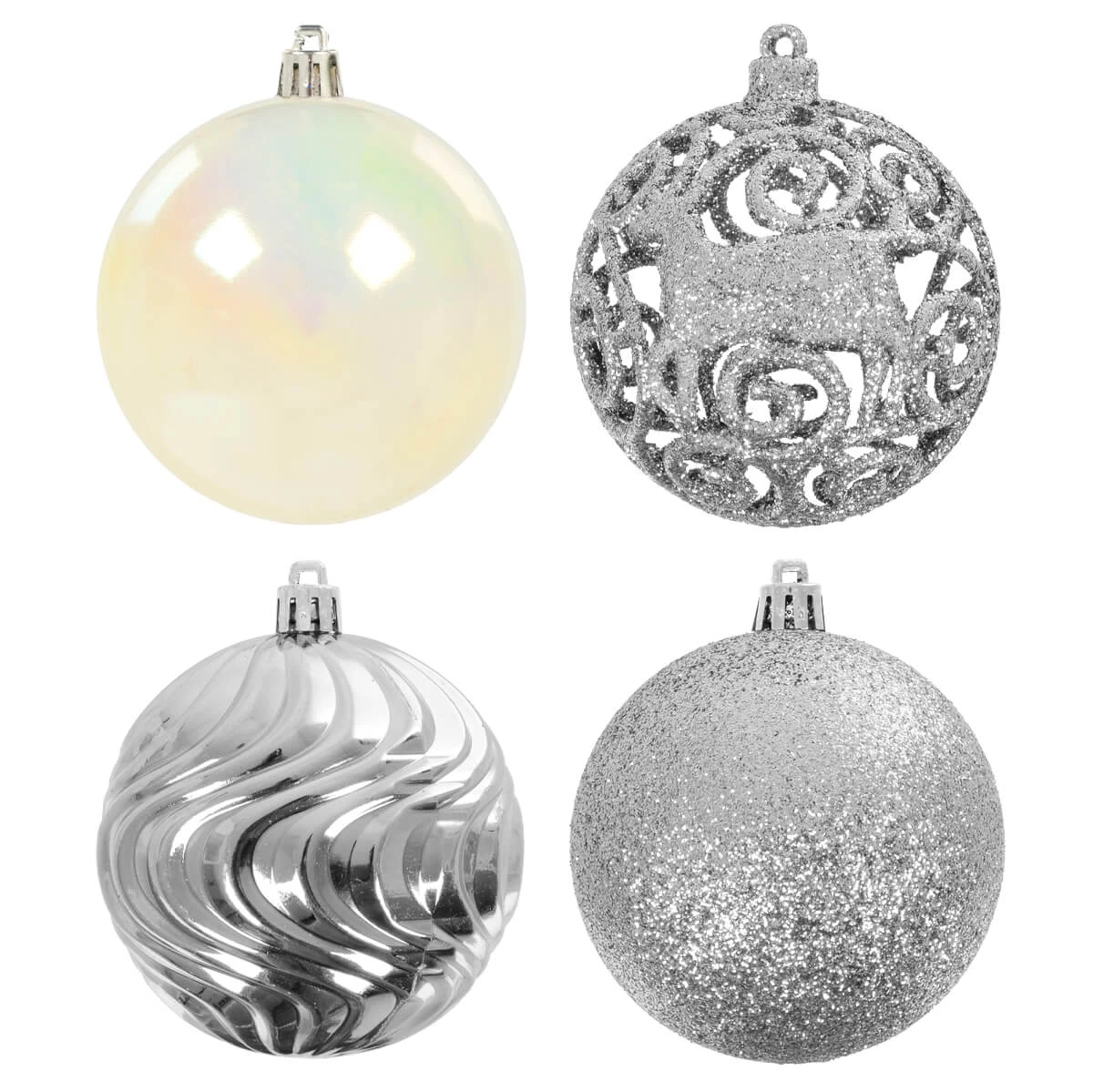 Pack Of 16 Christmas Tree Baubles Mixed Design Decorations 8cm 5 Pack Of 16 Christmas Tree Baubles Mixed Design Decorations 8cm - Image 3
