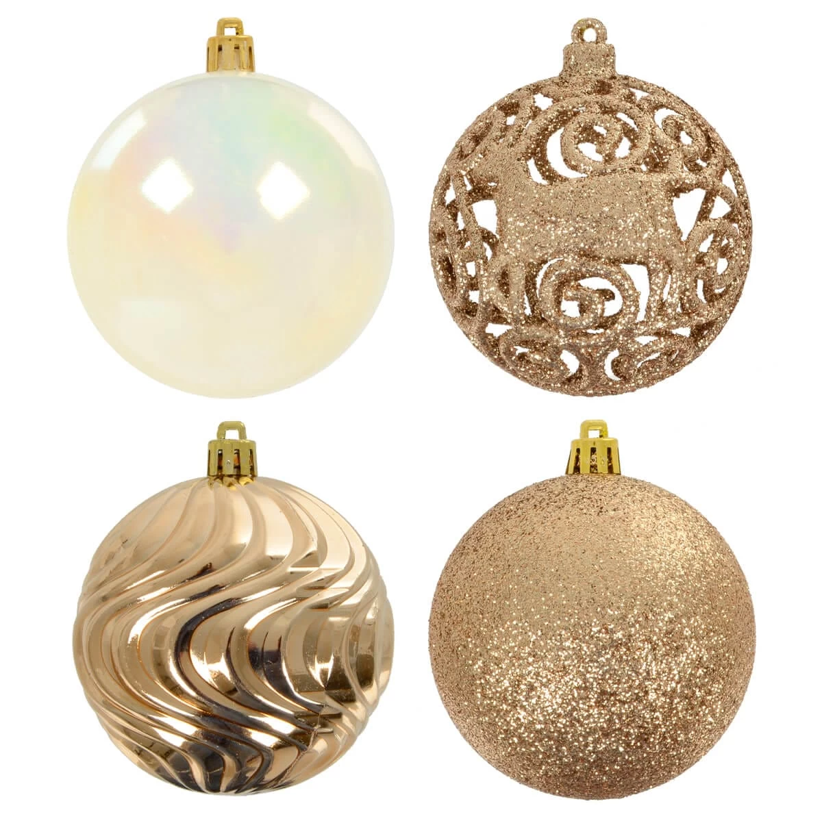 Pack Of 16 Christmas Tree Baubles Mixed Design Decorations 8cm 6 Pack Of 16 Christmas Tree Baubles Mixed Design Decorations 8cm - Image 4
