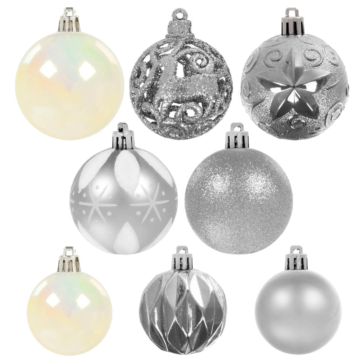 67pc Christmas Tree Baubles Set Mixed Size Design Decorations 5 67pc Christmas Tree Baubles Set Mixed Size Design Decorations - Image 3
