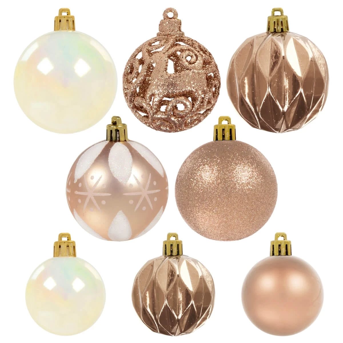 67pc Christmas Tree Baubles Set Mixed Size Design Decorations 6 67pc Christmas Tree Baubles Set Mixed Size Design Decorations - Image 4