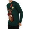 Mens Christmas Jumper Rudolph Stag Head Green Black Fun -Christmas Decoration Shop a246758d af75 4614 800c 3e58b24e385b