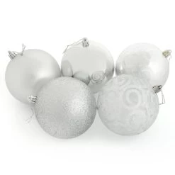5 X 10cm Christmas Tree Baubles Swirl Matte Glitter Mirrored -Christmas Decoration Shop beeca5ae 1eea 4b1a b7c2 ada2c02455f0