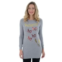 Womens Novelty Sequin Prosecco HO HO HO Tunic Christmas Jumper -Christmas Decoration Shop d9244550 1e56 4009 aa51 b18e201b3c1b