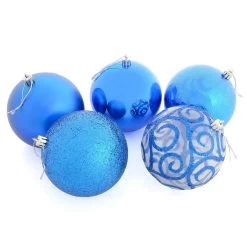 5 X 10cm Christmas Tree Baubles Swirl Matte Glitter Mirrored -Christmas Decoration Shop d9700bf6 f907 4476 acf4 6afd55c568fd