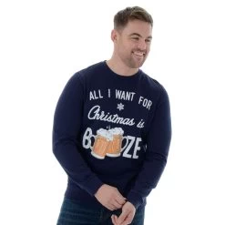 Mens Novelty Christmas Jumper Sweatshirt All I Want Is Booze -Christmas Decoration Shop e87f663a b199 4b26 88e9 0c1c1289f420