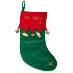 Nice Kitty Pet Cat Christmas Stocking Red & Green Fabric -Christmas Decoration Shop xs3695 1600 1 21663.1547477431.1100.1100