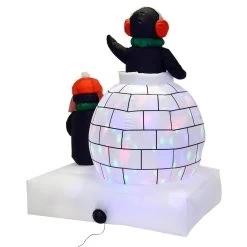 Giant 5ft Inflatable Disco Light Up Penguins Igloo Outdoor Christmas Decoration -Christmas Decoration Shop xs4236 1600 3 67307.1496674237.1100.1100