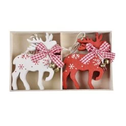 Set Of 6 Reindeer Christmas Tree Decorations Wooden Boxed -Christmas Decoration Shop xs4518 1600 3 30069.1499422375.1100.1100
