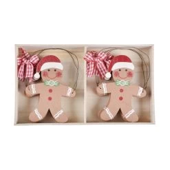 Set Of 6 Gingerbread Man Xmas Tree Decorations Wooden Boxed -Christmas Decoration Shop xs4521 1600 2 30587.1496762651.1100.1100