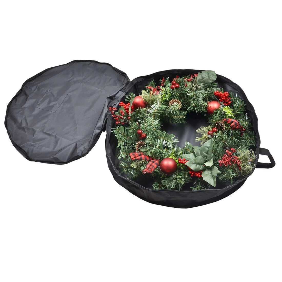 Christmas Wreath Round Storage Bag 61cm High Quality Black 4 Christmas Wreath Round Storage Bag 61cm High Quality Black - Image 2